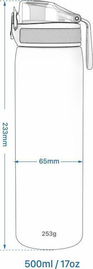 Ion8 Leak Proof Steel Water Bottle Flasche Thermosflasche Rostfreier Stahl BPA Frei 500ml Rosa mit Mundstück