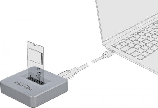 DeLock Hard Drive Docking Station PCIe M.2 (2280)" with Connection USB-C (64000)