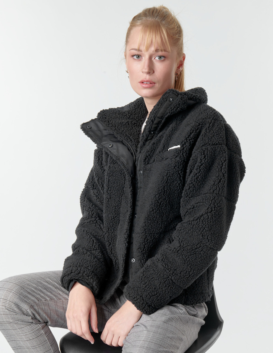 Columbia lodge baffled sherpa online fleece jacket in black