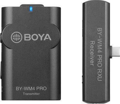 Boya BY-WM4 Pro K5 Σετ Ασύρματο Δυναμικό Μικρόφωνο Πέτου, Clip On, Ζώνης Δημοσιογραφικό σε Λευκό Χρώμα