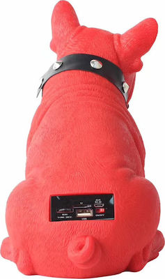 CH-M208 Bulldog Bluetooth Speaker 5W with Radio and Battery Life up to 6 hours Red