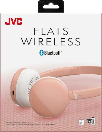 JVC HA-S22W On Ear Headphones with 17 Operating Hours Pink
