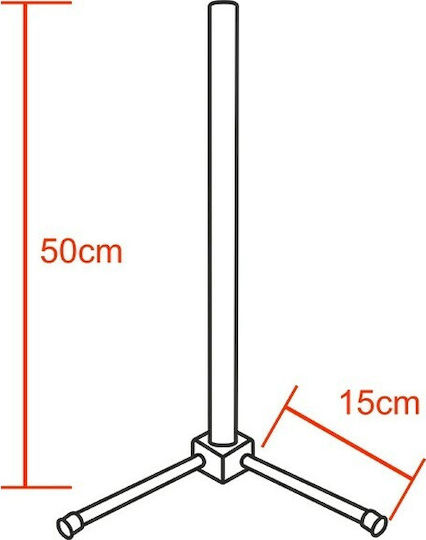 GloboStar LED Floor Lamp H50xW3cm. with Natural White Light 130lm Black