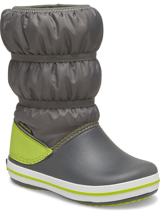 Crocband Kids Snow Boots Gray