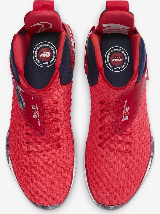 Air Zoom UNVRS FlyEase Hoch Basketballschuhe Rot