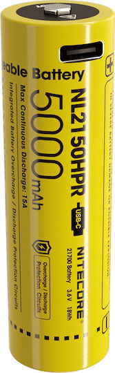 NiteCore NL2150HPR Wiederaufladbare Batterie 21700 Li-Ion 5000mAh 3.6V 1Stück