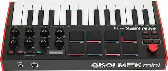 Akai Proffesional Midi Keyboard MPK Mini MK3 με 25 Πλήκτρα Μαύρο