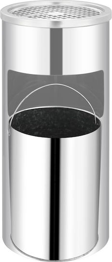 vidaXL Metallic Waste Bin 26lt Wall mounted Inox