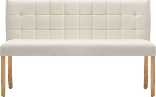 Cu două locuri Canapea Cremă 140x56x86cm.