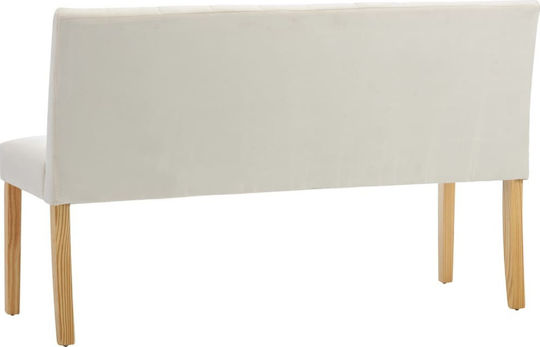Cu două locuri Canapea Cremă 140x56x86cm.