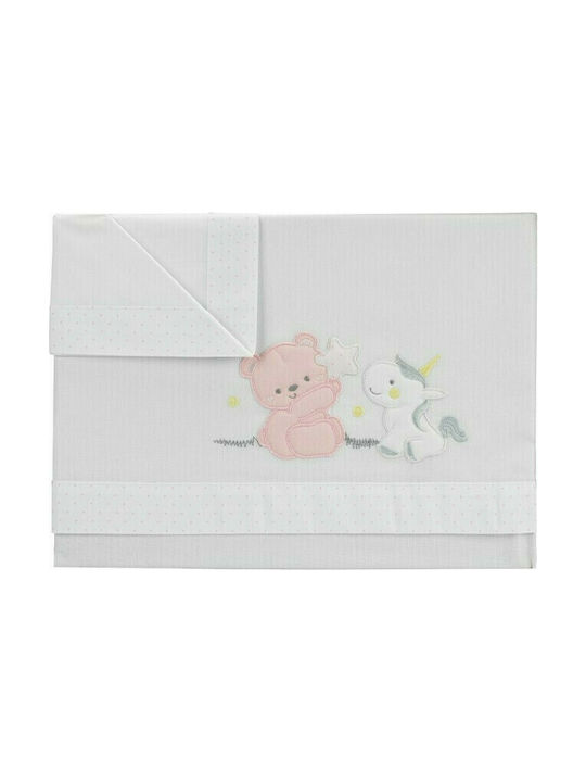Interbaby Unicornio Комплект Бебешки Чаршафи За Количка Памучни с Ластик 70x140бр 3бр