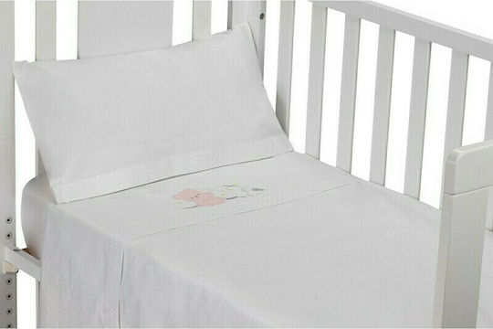 Interbaby Unicornio Baby Sheets Set Crib Cotton Fitted Pink 70x140cm 3pcs