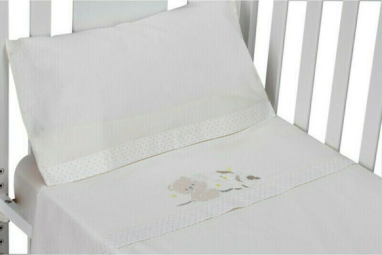 Interbaby Unicornio Baby Sheets Set Crib Cotton Fitted Beige 70x140cm 3pcs