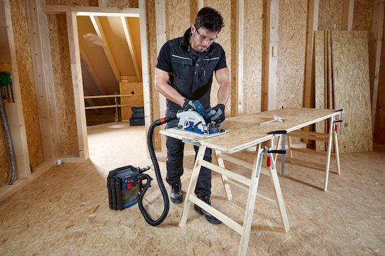 Bosch GKS 18V-68 GC Δισκοπρίονο Brushless 18V Solo με Σύστημα Αναρρόφησης
