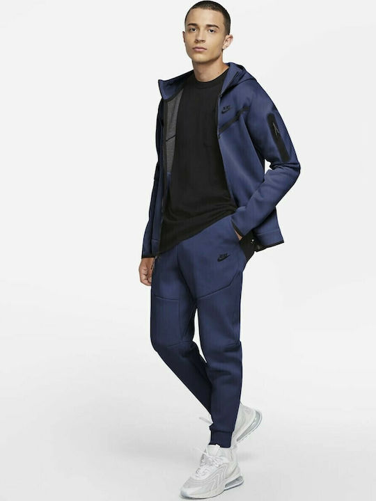 Sweatpants with Elastic Navy Blue