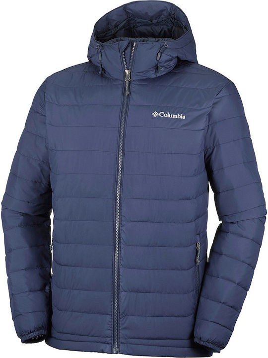 Powder Lite Χειμωνιάτικο Μπουφάν Puffer Αδιάβροχο Μπλε
