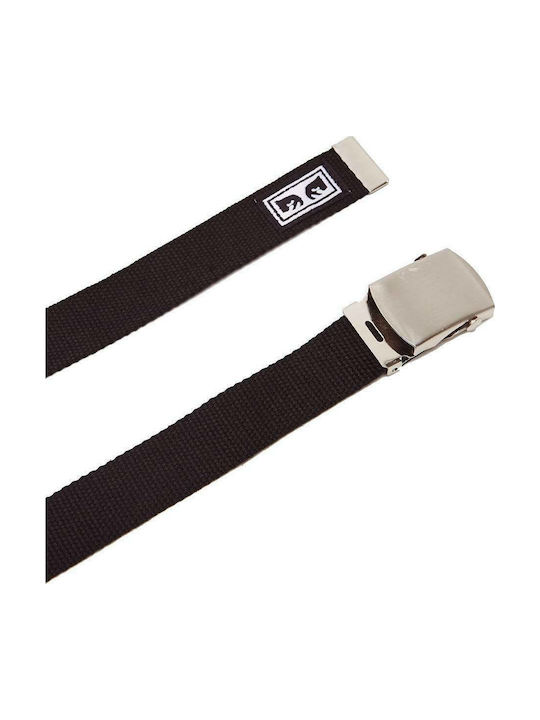 Obey Men's Fabric Webbing Belt Belt Black