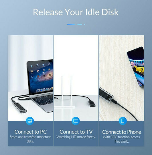 Orico Θήκη για Σκληρό Δίσκο M.2 SATA III με σύνδεση USB3.1