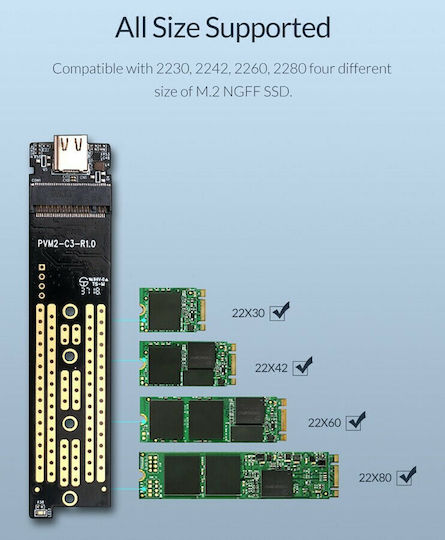 Orico Θήκη για Σκληρό Δίσκο M.2 SATA III με σύνδεση USB3.1
