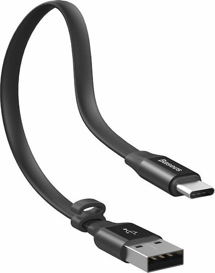 Baseus Nimble Flach USB Typ-C Kabel USB 2.0 männlich - USB-A 40W Schwarz 0.23m CATMBJ-01