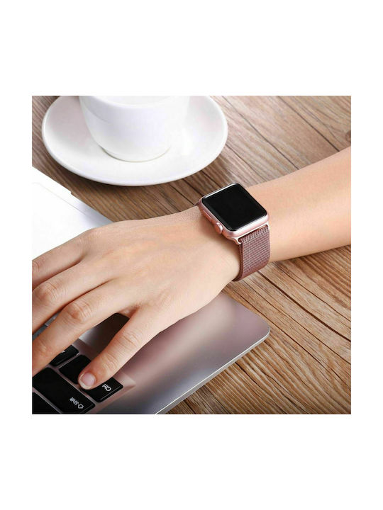 Tech-Protect Milanese Armband Rostfreier Stahl Rose Gold (Apple Watch 44/45/46mm/Ultra 49mm)