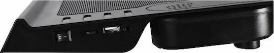 HAMA Cooler with Speaker Cooling Pad for Laptop up to 15.6" with 1 Fan and Lighting