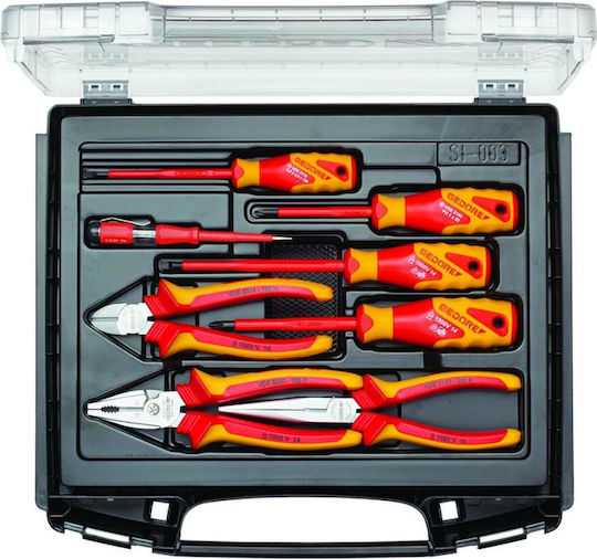 Gedore Cigarette case with 8 Electrician's Tool Set