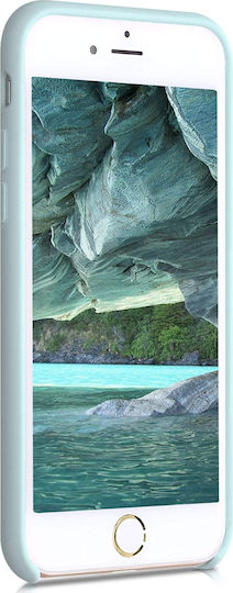 KWmobile Soft Flexible Rubber Back Cover Silicone Light Blue (iPhone SE 2022/2020)