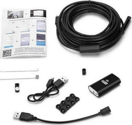 Powertech PT-894 Ендоскопична Камера Wi-Fi за Мобилни Устройства с Анализ 1280x720 Пиксела и Кабел 5м