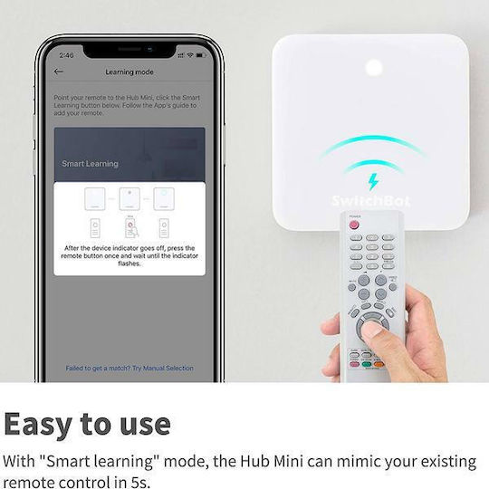 Switchbot Hub Mini Smart Hub Wi-Fi / IR Compatibil cu Google Home Alexa IFTTT și SmartThings