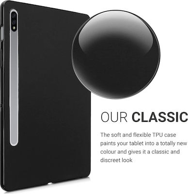 KWmobile Umschlag Rückseite Silikon Black Matte (Galaxy Tab S7) 52916.01