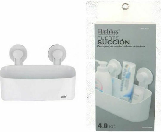 Επιτοίχια Σπογγοθήκη Bathlux 30131 με Βεντούζα Λευκή