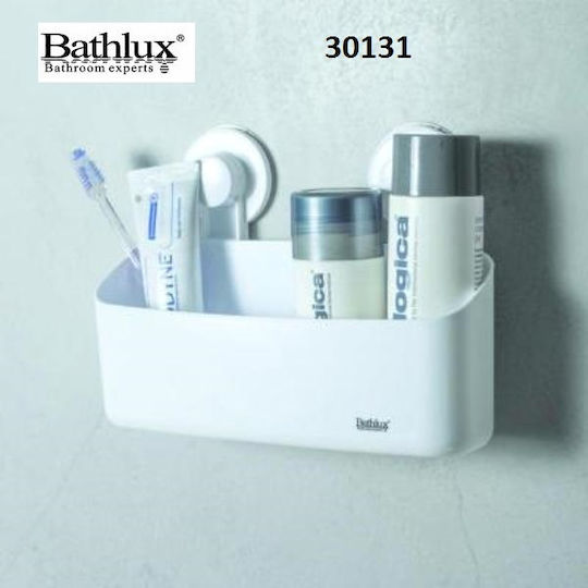 Bathlux 30131 Държач за гъба Пластмаса С вакуум Бял