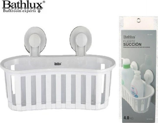 Επιτοίχια Σπογγοθήκη Bathlux 30133 με Βεντούζα Λευκή Επιτοίχια Σπογγοθήκη Bathlux 30133 με Βεντούζα Λευκή