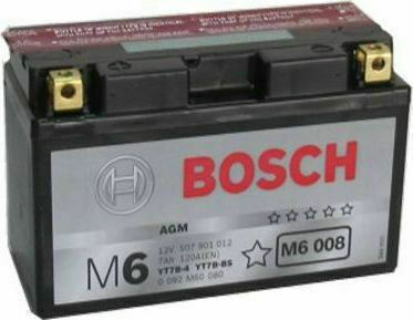 Bosch Μπαταρία Μοτοσυκλέτας M6008 με Χωρητικότητα 7Ah