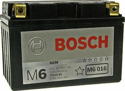 Bosch Μπαταρία Μοτοσυκλέτας M6016 με Χωρητικότητα 11Ah