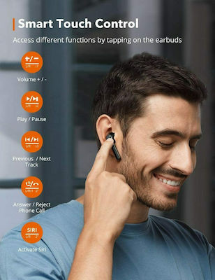 TaoTronics SoundLiberty 92 Căști pentru urechi Bluetooth Handsfree Căști cu rezistență la transpirație și husă de încărcare Negră