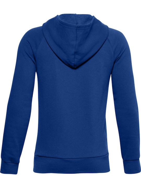 Under Armour Fleece Kinder Sweatshirt mit Kapuze und Taschen Blau Rival