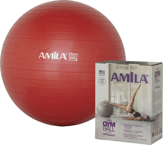 AMILA Ball Pilates 55cm , 1kg in Red Color