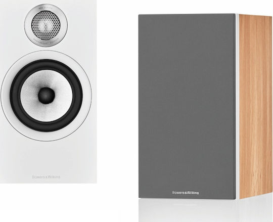 Bowers & Wilkins 607 S2 Anniversary Edition Pair of Hi-Fi Speakers Bookself 2 No of Drivers W16.5xD20.7xH30cm. Oak Tree / White