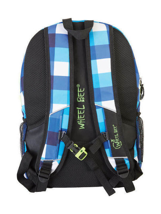 Rucksack mit LED WheelBee Night Vision Weiß/Blau