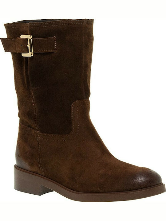 Paola Ferri 7280 Suede Women's Ankle Boots Tabac Brown D7280