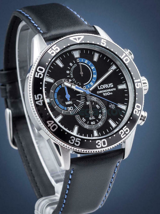 Lorus Sports Chrono Ρολόι Μπαταρίας με Δερμάτινο Λουράκι