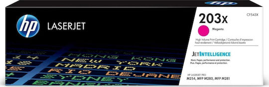 HP 203X Original Toner Laser Printer Magenta High Yield 2500 Pages (CF543X)
