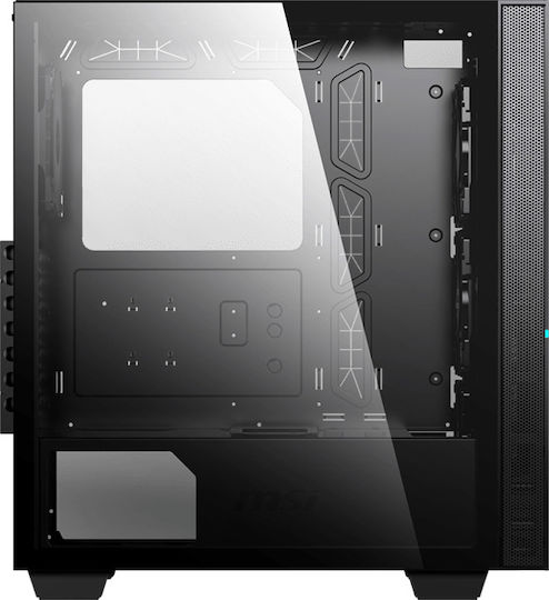 MSI MPG Sekira 100R Gaming Middle Tower Carcasă Calculator cu Fereastră Laterală și Iluminare RGB Negru