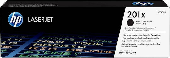 HP 201X Оригинален Тонер Лазерен Принтер Черен Висока доходност 2800 Страници (CF400X)