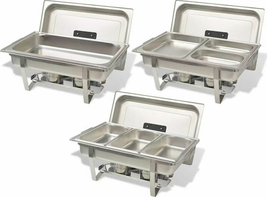 vidaXL Bain Marie Serving with Reservoir