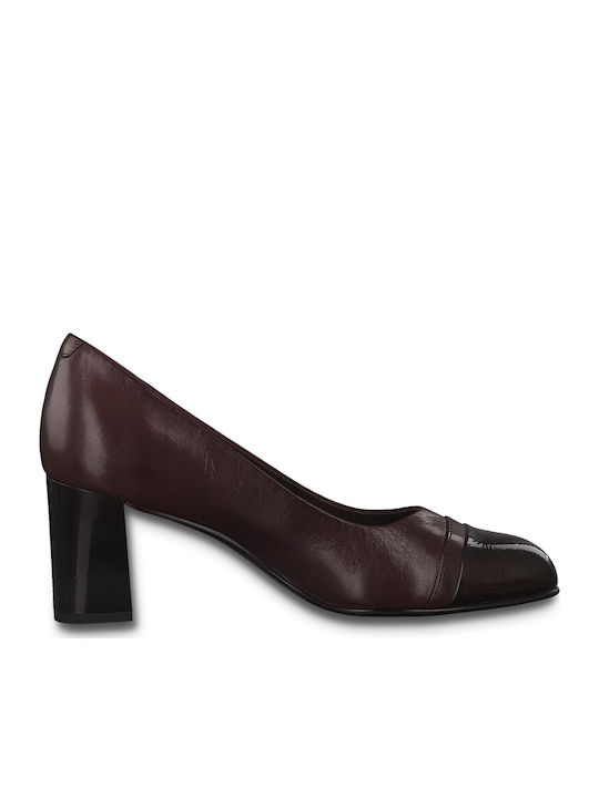 Pantofi cu toc Burgundy