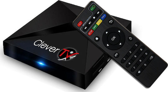 Clever TV Box CleverTV4 4K UHD με WiFi USB 3.0 4GB RAM και 32GB Αποθηκευτικό Χώρο με Λειτουργικό Android 9.0