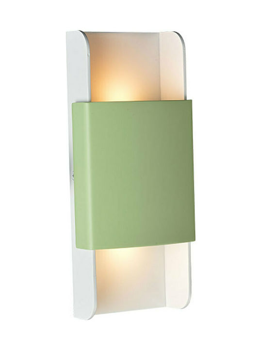 Aca Modern Wall Lamp with Integrated LED and Warm White Light White Width 11cm